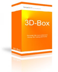 3D-Box mit Spiegelung und Schatten