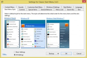 Die Freeware Classic Shell bringt den Startbutton und das Startmenü unter Windows 8 zurück